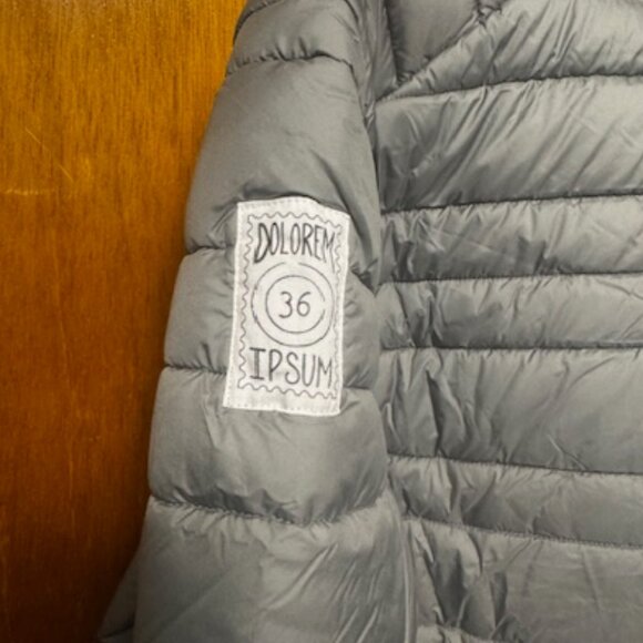 Delorem Ipsum gray XL puffer jacket - Picture 3 of 4